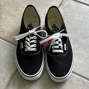 Vans Classic Black and White Lace-Up Shoes
